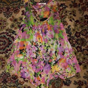 Floral Open Back Tank